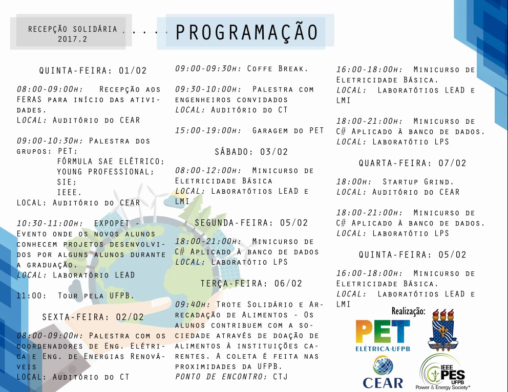 RECEPÇÃO PROGRAMAÇÃO