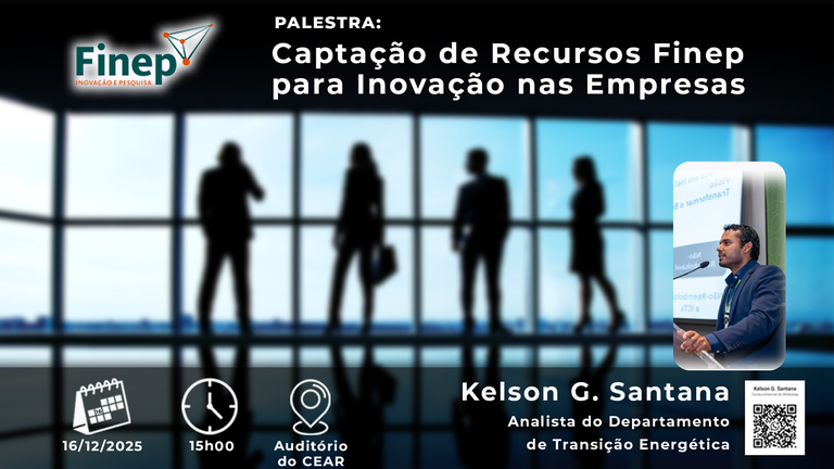 Evento será realizado no dia 16 de dezembro, às 15h, no auditório sede do CEAR