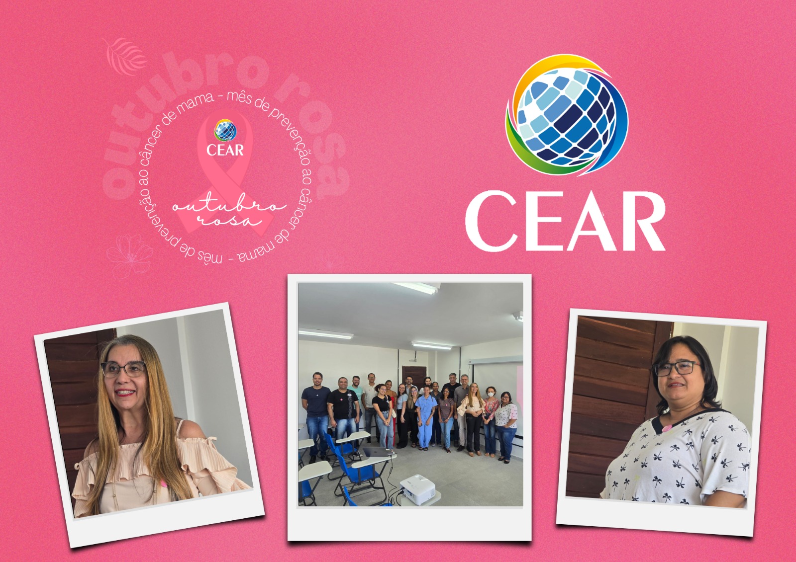 Outubro Rosa do CEAR abre com palestras e segue até quarta (08) com oficina de dança e atividade de relaxamento