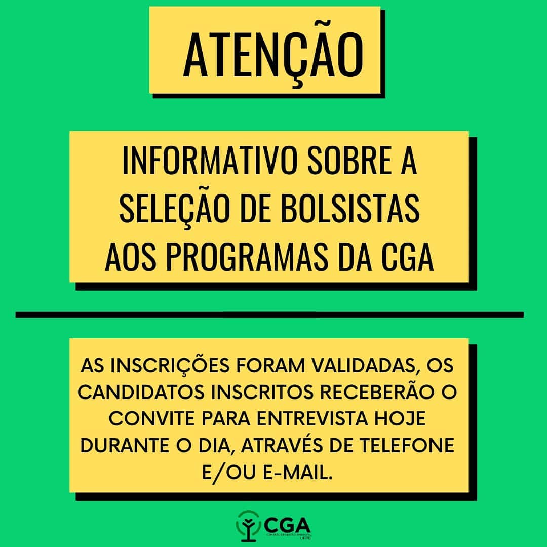 Informativo - Edital REITORIA/CGA/UFPB N° 001/2020 (emergencial)