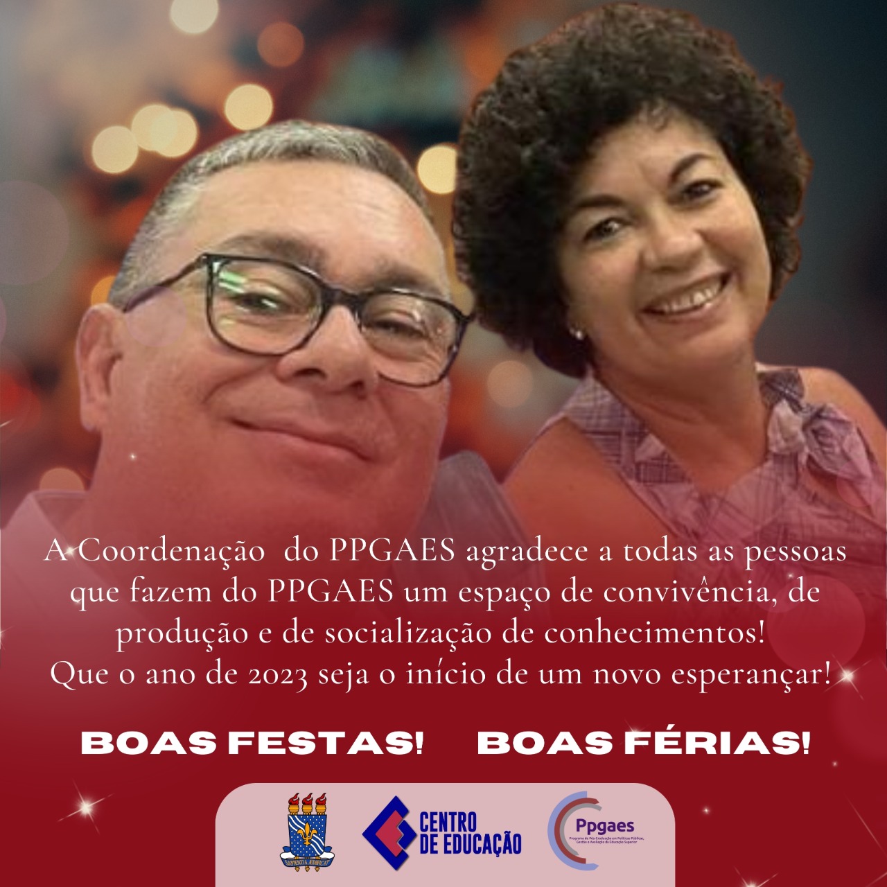 Coordenação do PPGAES deseja boas festas!