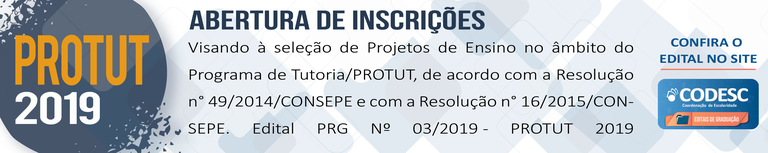  PROTUT 2019 -  Edital PRG Nº 03/2019 - PROTUT 2019